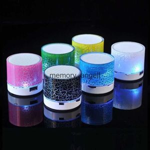 Portable Speakers Mini Portable Car Audio Dazzling Crack LED Lights Wireless Bluetooth Subwoofer Speaker Support TF Card USB For PC/Mobile Phone HKD230904