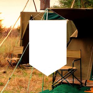 Bandeiras de jardim em branco para acampamento ao ar livre, bandeiras de acampamento, pano pendurado, atmosfera de decoração, bandeira em branco lt526