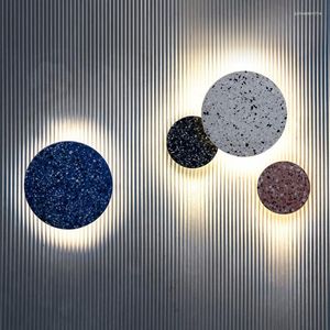 Lampada da parete per interni Nordica decorativa LED moderna camera da letto di lusso Terrazon Stone Home Corridoio Portico Comodino Soggiorno Illuminazione semplice