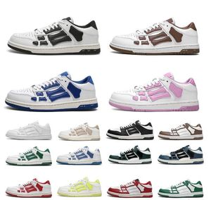 Neue 2023 Amri Skel Top Hi Sneakers Bandana Frühling Sneaker Amirl Männer Frauen Designer Low Schuh Leder Knochen Applikation Obermaterial Eva Fußbett Sport 36-45