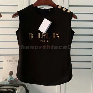Famous Womens Designer T Shirts High Quality Summer Sleeveless Tees Women Clothing Top Short Sleeve Size S-XL 23