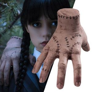 Wednesday Thing Hand Addams Family Decorations Fake Hand Birthday Party Decorations Supplies Scary Props Collectible Figurines Toys for Halloween Cosplay