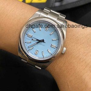 ST9 Stalowe męskie 41 mm Sapphire Glass Watch Automatyczne mechaniczne sporty mechaniczne na zewnątrz Baby Blue Dial Streflatches ze stali nierognijki mieszają kolory 02lf