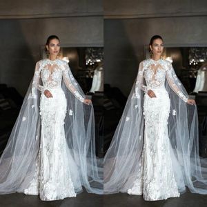 التفاف الزفاف الحصري للتصميم 2019 Tulle Cloak Lace Ladies Bridal Cape Sleveless Shawl Justiced Wedding Squarets SHI219X