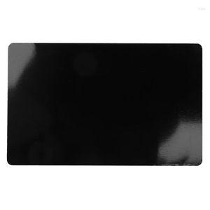Card Holders 100 PCS Black Aluminum Alloy Engraving Metal Business Visit Blank 0.2Mm Thickness