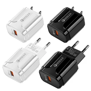 Qualcomm 3.0 Carga Rápida Adaptador de Viagem de Carregamento Rápido US Plug EU Plug 5V/3A 9V/2A 12V/1.6A 18W Carregador de parede para iPhone iPad Samsung LG Huawei Xiaomi