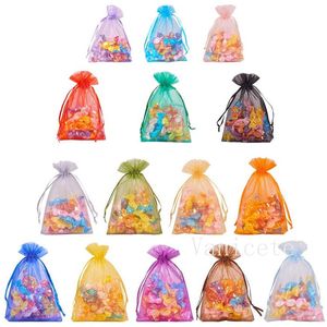 7*9 cm Organza Sacos de Embalagem de Jóias Festa de Casamento Saco de Doces Presente de Natal Saco com Cordão de Fios Cosméticos T9I002443