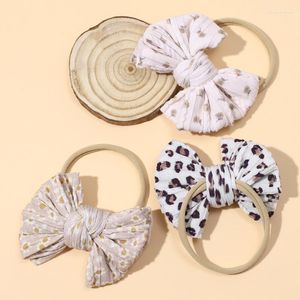 Acessórios de cabelo Bebê Headbands Floral Impressão Hairband Criança Meninas Cabo Knit Bows Head Band Nylon Ins Born Po Props