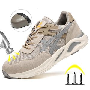 Boots Men Safety Shoes With Steel Toe Indestructible Work Anti Stab Women Breathable 230901