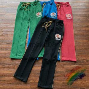 Men's Pants Embroidered Badge Sweatpants Men Women Best Quality Drawstring Casual Pants J230904