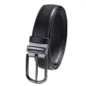 Belts Classic Men Genuine Leather Belt With Single Prong Buckle Designer Reversible Waistband Strap For Jeans