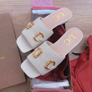 Fashion sexy sandal luxury designer slide Summer pool Men Chunky heel slipper outdoor beach Genuine Leather high heel Casual shoes Womens Sliders casual Mule loafer