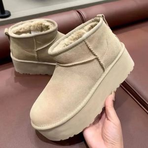 Winter Designer Ultra Mini Boots Platform Mustard Seed Tazz Slippers Australia Snow Boot Chestnut Ankle Fur Booties Slip-on Tasman Slipper Size 35-44