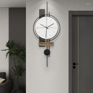 Väggklockor kök hängande minimalistisk stor storlek kvarts klassisk modern tyst klocka metall svart horloge mural levande rum dekor