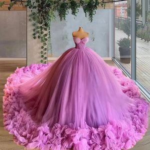 Lila quinceanera klänningar lila bollklänning älskling lyx sequined crystal pärlor examen klänningar korsett bakklänning söt 16 vestido de 15 anos