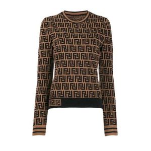 Autumn womens sweaters pullover Letrter sweatshirts knitting High End Jacquard knitted sweater top ccoats S M L299S