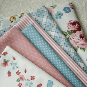 Fabric 160x50cm Rose Blue Pink Color Twill Cotton Sewing Fabric Making Dress Clothing Handmade DIY Cloth 230904
