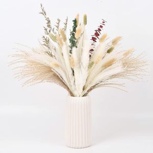 Kwiaty dekoracyjne naturalny dekoracje trawy suszone do wazonu boho domowe pompas kwiatowy bukiet ślubny dom wiejski