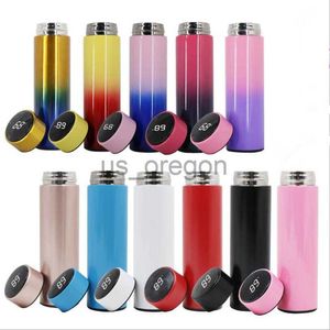 Thermoses New 10 Colorful Double Wall Insulated Vacuum Flask Smart 304 Stainless Steel Water Thermal Bottle With LCD Temperature Display x0904