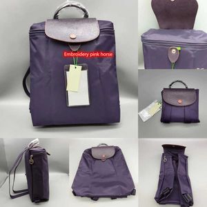 Handtasche Ausverkauf Einzelhandel Großhandel Brieftasche Falttasche Cross Body Damen Rucksack Nylon 70. Jahrestag Schulterstickerei Pferd Leichte Schultasche Taschen