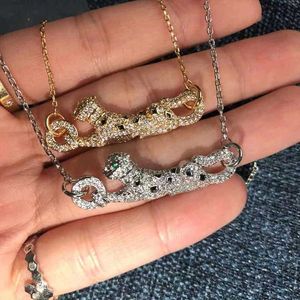 Designer Luxury Jewelry Women leopard three-dimensional Necklace women's simple clavicle chain Guangzhou micro inlaid high carbon diamond Seiko version