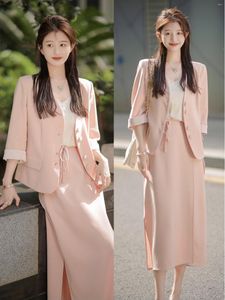 Saias terno conjunto elegante saia de duas peças 2023 moda feminina roupas