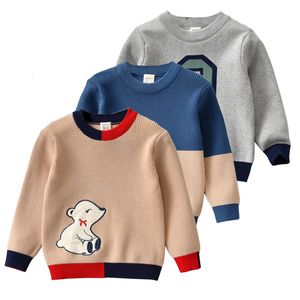 Pulôver meninos outono suéteres crianças manga longa casaco crianças pullover tops meninas desenhos animados camisola de malha outerwear bebê criança roupas 230901