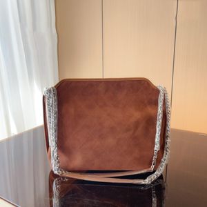 Borsa tote da donna con catena in pelle scamosciata Borsa da aeroporto di lusso di design Borsa a tracolla media con una spalla alla moda Borsa da viaggio di grande capacità