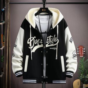 Herrjackor Trendiga Hip Hop Hooded Baseball Uniform Unisex Lätt sportkläder Jacket Jacke Men's Bomber Jackets Autumn Coat Letter Tryckt 230901