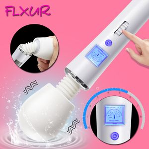 Vibradores FLXUR AV Varinha Mágica para Mulheres Brinquedos Sexuais Clitóris Estimulador Feminino Masturbador Casais Dispositivo Erótico Carregamento USB 230904