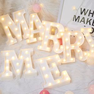 Novelty Items 3D LED Night Lamp 26 Letter 0-9 Digital Marquee Sign Alphabet Light Wall Hanging Lamp Indoor Decor Wedding Party LED Night Light 230904