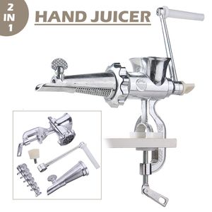 Fruit Vegetable Tools 2 In 1 Hand Operated Juicer Meat Grinder For Wheatgrass Filter Residue Automatically Mayitr Manual Juicers 230901