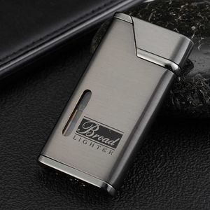 Visible No Gas Lighter Metal Turbo Lighters Smoking Accessories Butane Torch Lighter Cigar Cigarettes Lighter Gadgets For Men I1DF