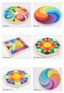 Mini-Puzzle Tangram Farbe 3D-Puzzle Modell Kindergarten Holzpuzzle Faltspielzeug für Kinder Puzzle Poke Puzzle Bois Anime Puzzle Kind Kreatives DIY-Spielzeug Weihnachtsgeschenk