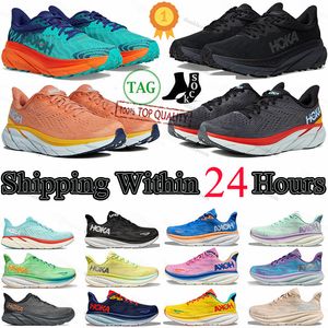 Hoka One Bondi 8 Clifton Runner Free People Runse Обувь Hokas Carbon X2 Тройная черная белая светло -голубая Hokas Outdoor Trainers