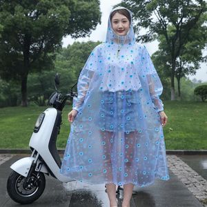 Damskie okopy płaszcze dziewczęta deszczowe wodoodporne wodoodporne motocykl z kapturem rozluźnij bluzy pullover zużycie