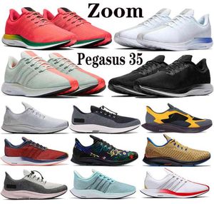 2020 Yeni Zoom X Pegasus 35 Turbo Zorluk Gri Sıcak Yumruk Siyah Beyaz Spor ayakkabılar Shanghai Chaussures Erkek Kadın Koşu Ayakkabıları 5425760