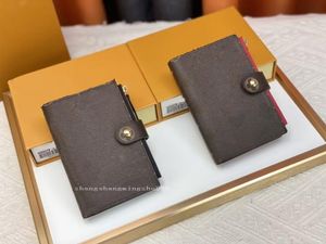 Borsa da donna nuovissima moda marrone portamonete portacarte portacarte portacarte piccoli portafogli da viaggio pochette 2 colori con scatola