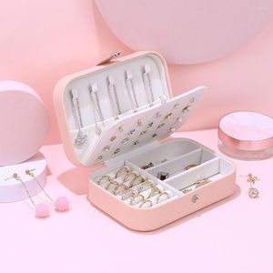 Jewelry Pouches Jewellery Storage Box Ring Earrings Organizer Large Capacity Case Display Travel Packaging Boxes Accessories Holiday