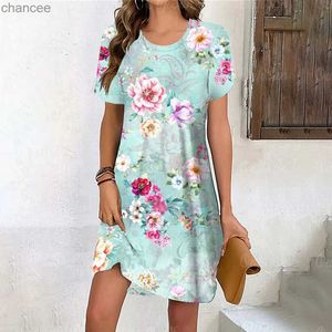 Basic Casual Dresses Fashion Floral Dresses Womens Sexy Party Evening Dress 2023 Summer Casual Y2k Clothing Ladies Holiday Vacation Travel Long Dress LST230904