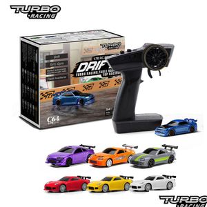 Electricrc Car Turbo Racing 1 76 C74 C73 C72 C64 Drift RC z Gyro Radio FL Zestaw RTR Pase Contemat RTY dla dzieci i ADT DHQ