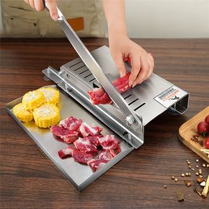 Fruit Vegetable Tools Commercial Manual Frozen Meat Slicer Bone Cutting Tool Stainless Steel Minced Lamb Cutter Chicken Duck Fish 230901