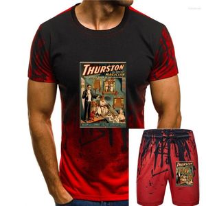 Men's Tracksuits Men T-shirt Vintage Advertising Poster Thurston The Great Magician Tshirt Women T Shirt