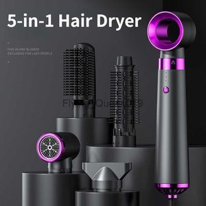 Secador de cabelo elétrico novo 5 em 1 escova de ar quente multifuncional alisador íon negativo modelador golpe estilo conjunto hkd230904