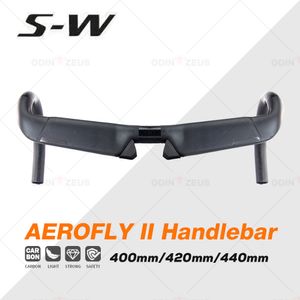 Componenti per manubri bici Vendita S-W Manubrio da strada in carbonio Aero fly II Manubrio opaco Drop Bar 31,8 * 400/420 / 440mm Stelo in alluminio 80/90/100 / 110mm 230904