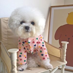 ドッグアパレルレジャーペット服ハートプリント犬ペットミディアムドッグ用コスチュームペットアパレルロパペルロヨークシャーフレンチブルドッグ230901