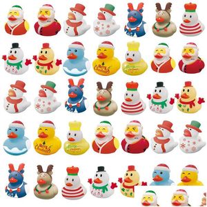 Boże Narodzenie Łoś Snowman Bathing Toy Swimming Duck Szygnanie Knoting o nazwie Puzzle Pet Emalid Drop Dhsme