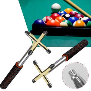 Biljardtillbehör Infällbara biljard Pool Cue Stick Bridge med utbytbar brohuvud Teleskop Bridge Stick Cross Support Rack Pool Tabell 230901