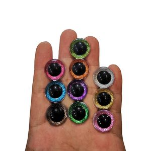 ドールアクセサリー20pcslot 10color 10-30mm小さな丸いプラスチック透明なおもちゃ安全目グリッターノンウーベンホワイトハードワッシャー230904