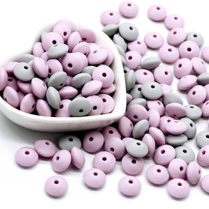 Tänder leksaker sötidea 12mm 20st silikonpärlor Lentil Pearl Food Grade PBA gratis DIY PACIFIER CLIP CHEAD SMEEDDE